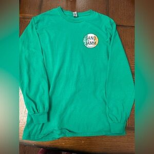 Unisex Green Long Sleeve Shirt Sand Jamm Wlldwood NJ size medium